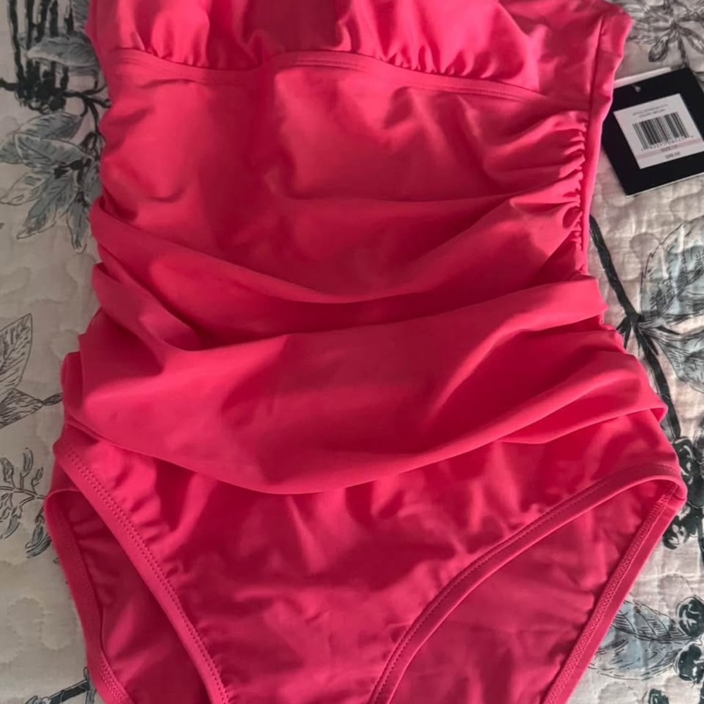 Ellen Tracy Pink One Piece Swimsuit